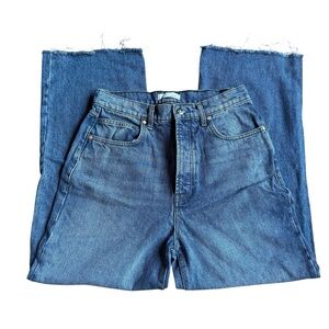 Betro Simone Wide Leg Jean with Raw Hem Button Fly Women’s 30